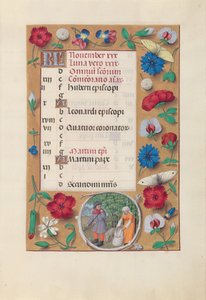 Stundenbuch der Königin Isabella der Katholischen, Königin von Spanien: Fol. 12r, November, um 1500