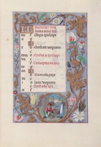 Stundenbuch der Königin Isabella der Katholischen, Königin von Spanien: Fol. 13r, Dezember