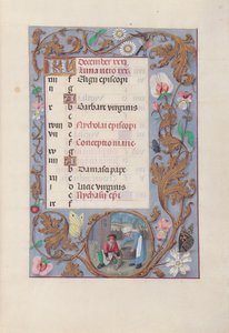 Stunden der Königin Isabella der Katholischen, Königin von Spanien: Fol. 13r, Dezember, um 1500