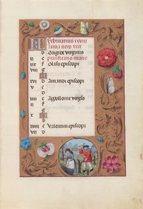 Stundenbuch der Königin Isabella der Katholischen, Königin von Spanien: Fol. 3r, Februar, um 1500