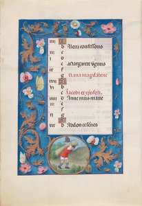 Stunden der Königin Isabella der Katholischen, Königin von Spanien: Fol. 8v, Juli, um 1500