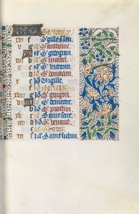 Stundenbuch Gebrauch von Rouen: fol. 9r, ca. 1470 von Master of the Geneva Latini
