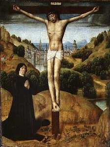 Christus am Kreuz mit einem Stifter, späte 1480er