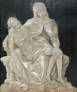 Die Beweinung Christi (Pietà), der Meister der Madonna von Manchester von Master of the Manchester Madonna (attr. to)