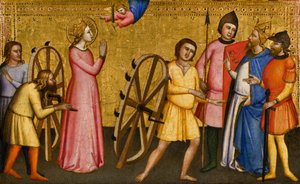 Die Prüfung der Heiligen Katharina von Alexandria, 1365-90 von Master of the Orcagnesque Misericordia