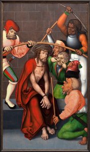 Die Dornenkrone. Gemälde des Meisters des Altars von Pflock (Deutschland), Öl auf Holz, um 1520. Museum der Schönen Künste Gent (Belgien) von Master of the Pflockschen Altar