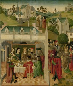 Hochzeitsfest der heiligen Elisabeth von Ungarn und Ludwig von Thüringen auf der Wartburg, ca. 1490-1495