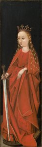 Heilige Katharina [rechte Flügelaußenseite], ca. 1480-1490