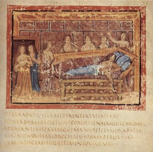 Der Tod der Dido, ca. 400 von Master of the Vatican Vergil