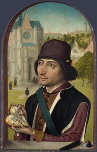 Porträt eines jungen Mannes von Master of the View of Saint Gudula