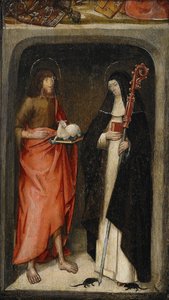 Johannes der Täufer und Gertrud von Nivelles, 1480