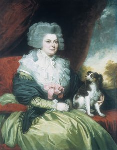 Dame mit Hund von Mather Brown