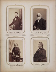 Album mit 200 Visitenkarten, die meisten von Brady, ca. 1865 von Mathew B. Brady