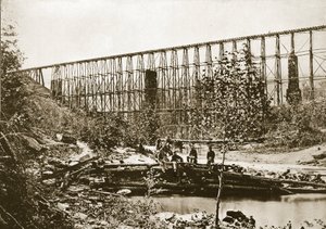 Falling Water Bridge, Nashville und Chattanooga Railroad, 1861-65