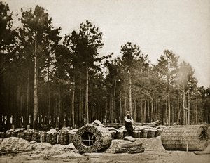 Herstellung von Gabionen vor Petersburg (1861-65)