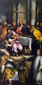 Das letzte Abendmahl mit dem heiligen Apollinaris und dem heiligen Lorenzo Giustiniani