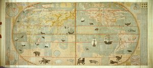 Kunyu Wanguo Quantu Karte der Myriaden Länder der Welt, 1602 von Matteo Ricci