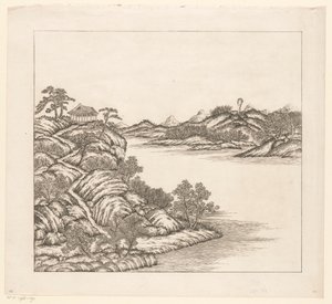 Ansicht eines Teils des kaiserlichen Sommerpalastes in Chengde (Jehol) in China