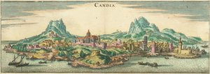 Heraklion - Candia, Korfu (beschnitten) von Matthaus Merian