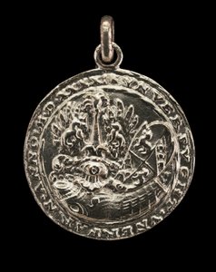 Schild, Kürass, Helm und Kamm [Rückseite], 1541