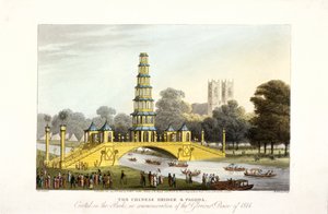 Die chinesische Brücke und Pagode, errichtet im St James