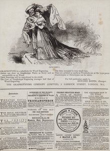 Seite mit Anzeigen (Farblithografie) von Matthew