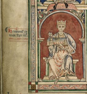 Heinrich I. von England aus der Historia Anglorum, Chronica majora von Matthew Paris
