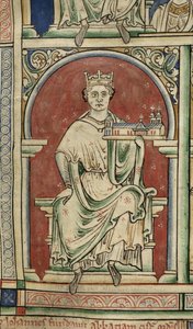 König Johann von England aus der Historia Anglorum, Chronica majora von Matthew Paris