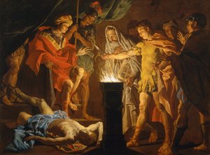 Mucius Scaevola vor Lars Porsenna, um 1640er
