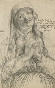 Eine ältere Frau mit gefalteten Händen, ca. 1512 von Matthias Grünewald