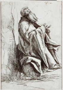 Heiliger Antonius von Padua beim Beten von Matthias Gruenewald