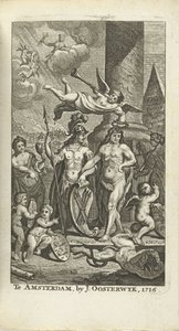 Gravierte Titelseite für J. Lamigue: Das Leben von Seiner Hoheit Johann Wilhelm Friso, 1716 von Matthijs Pool