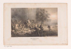 Bulgersteyn belagert durch die Normannen von Matthijs Willem Gerardus Michielsen