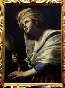 Vanitas, Frau mit Turban und Spiegel