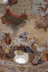 Detail der „Mariä Himmelfahrt“ von Mattia Biella Felice and Bibiena Giuseppe Galli Bortoloni