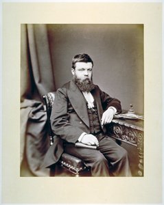 TC Fendick, Meister der Worshipful Company of Glaziers, trägt sein Meisterabzeichen, ca. 1865 von Maull and Co