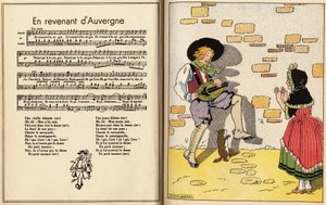 Zurück aus der Auvergne, Kinderlied (Gravur)