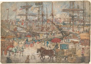 Docks, East Boston, 1900-1904 von Maurice Brazil Prendergast