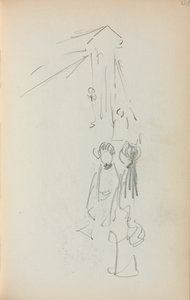 Italienisches Skizzenbuch: Figuren Seite 128, 1898-1899 von Maurice Brazil Prendergast