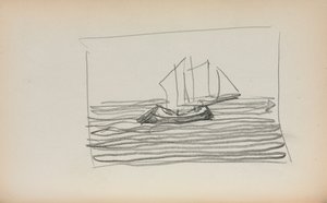Italienisches Skizzenbuch: Segelboot Seite 75, 1898-1899