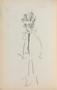 Italienisches Skizzenbuch: Stehende Frau, Seite 126, 1898-1899