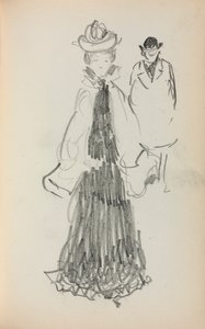 Italienisches Skizzenbuch: Stehende Frau und Mann Seite 125, 1898-1899