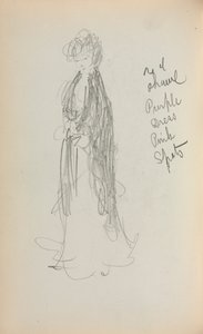 Italienisches Skizzenbuch: Stehende Frau mit Schal Seite 53, 1898-1899