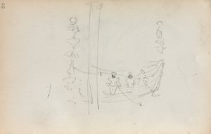 Italienisches Skizzenbuch: Venezianisches Boot Seite 30, 1898-1899 von Maurice Brazil Prendergast