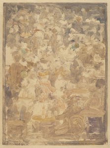 Szene im Freiluftcafé, 1900-1905 von Maurice Brazil Prendergast