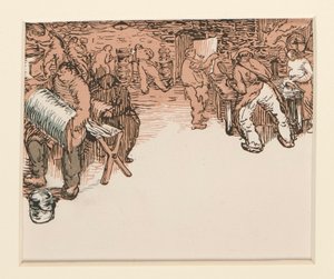 Die Straßenhändler des Denkens (Illustration, S. 3) von Maurice Delcourt