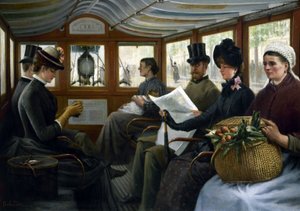 Im Omnibus, um 1885