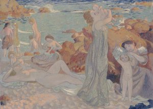 Badende, Strand von Pouldu, 1899