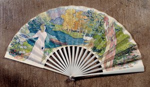 Verlobungsfächer, dekoriert von Maurice Denis (1870-1943) 1891