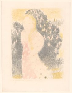 Mädchen vor einem blühenden Strauch von Maurice Denis